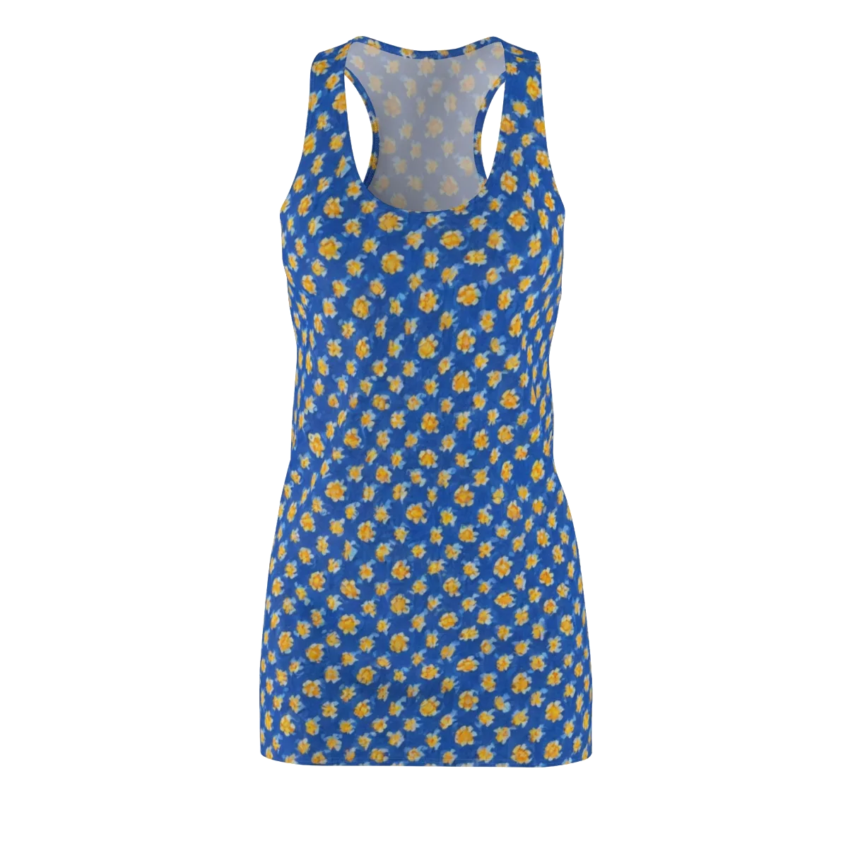 Cobalt Marigold on Racerback Dress — Front
