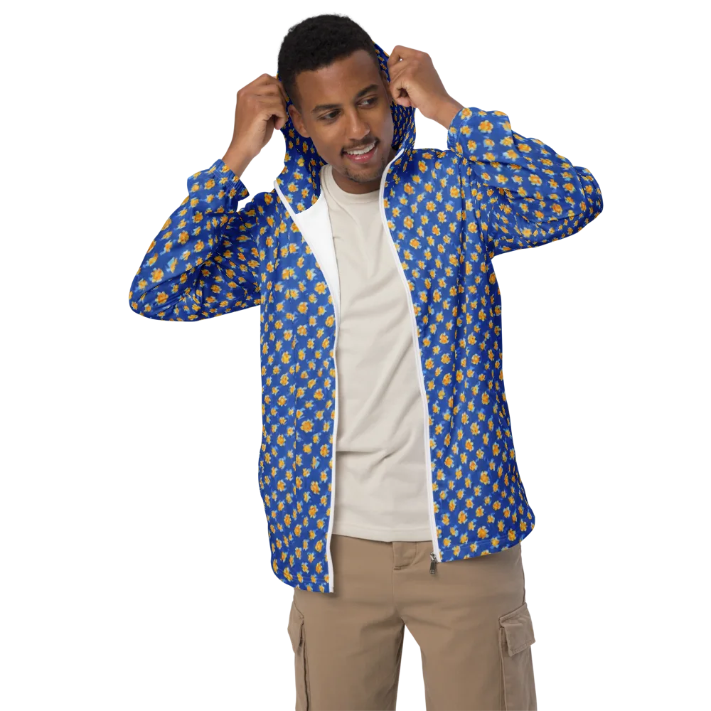 Cobalt Marigold on Men's Windbreaker — Front