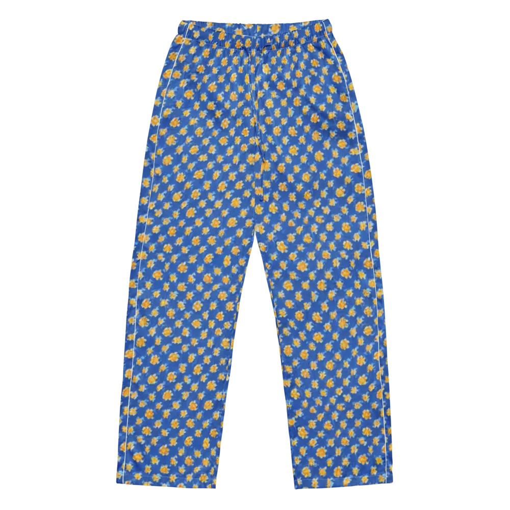 Cobalt Marigold on Women's Pajama Pants — Front