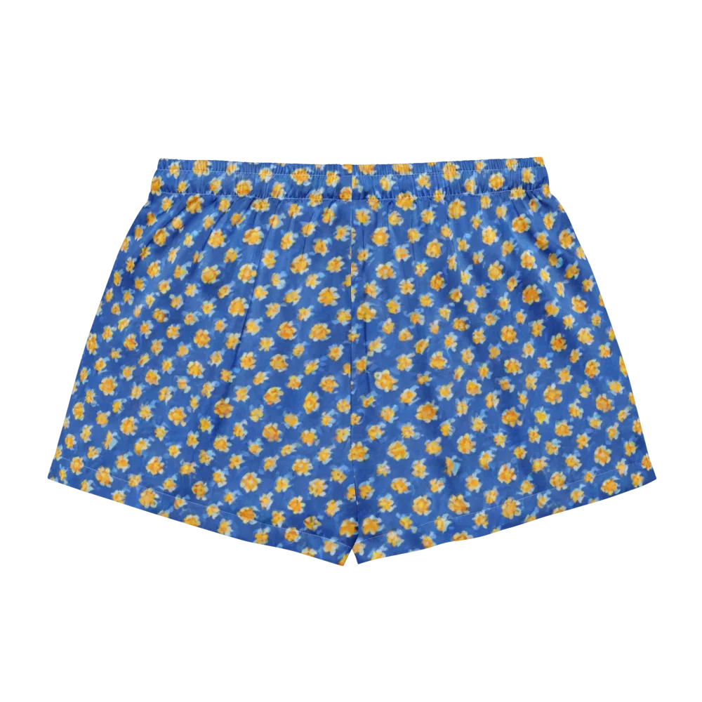 Cobalt Marigold on Women's Pajama Shorts — Back