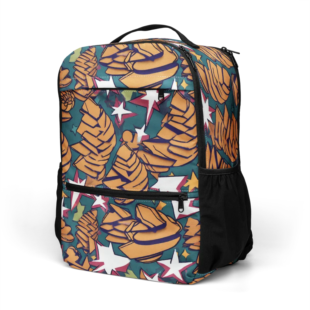 Starlit Shells on Utility Backpack — Left Front