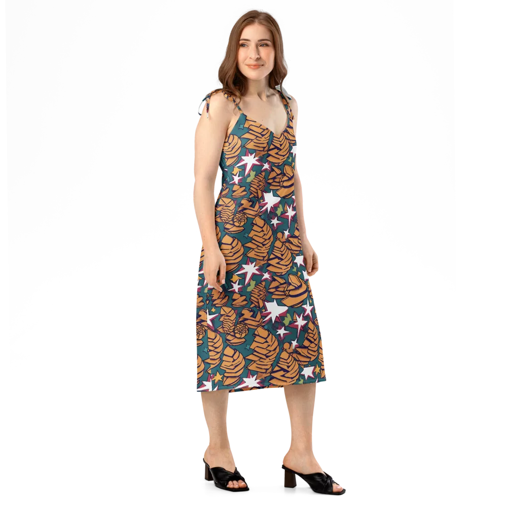 Starlit Shells on Slip Dress — Right Front