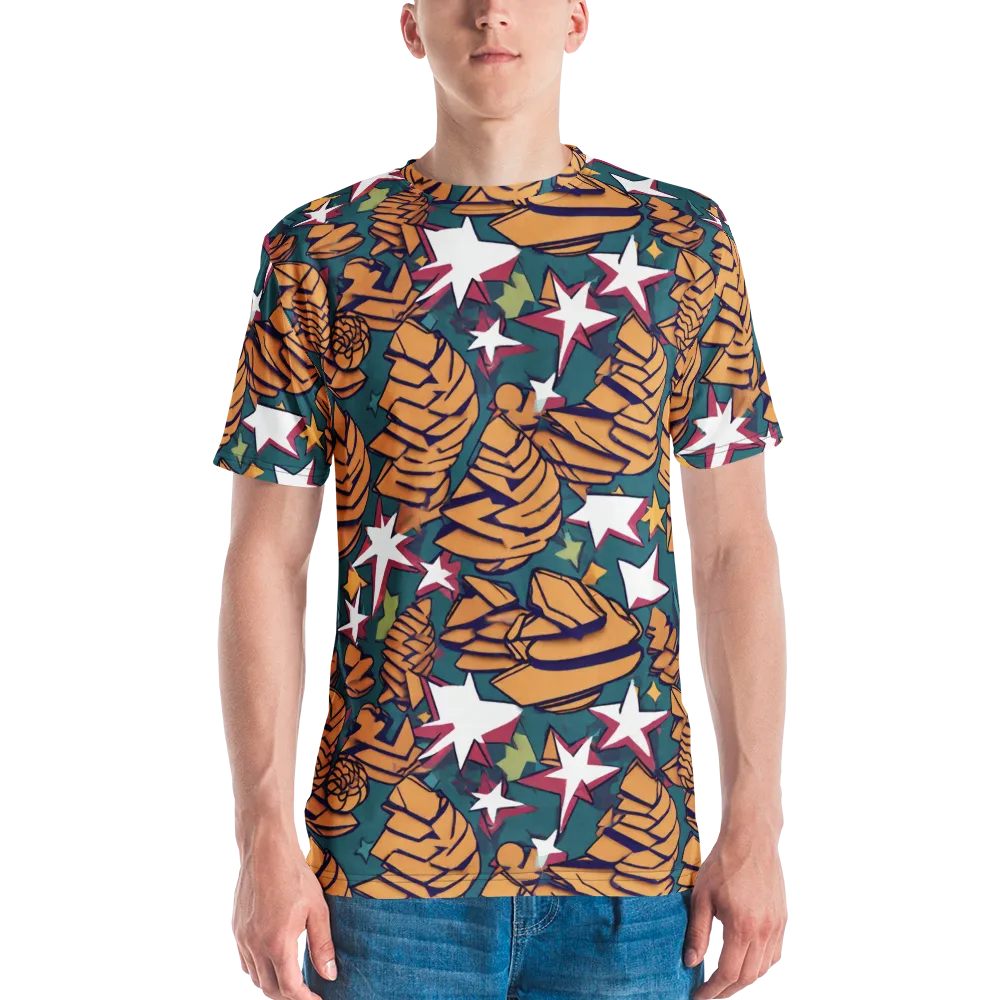 Starlit Shells on Men's Crew Neck T-Shirt — Front