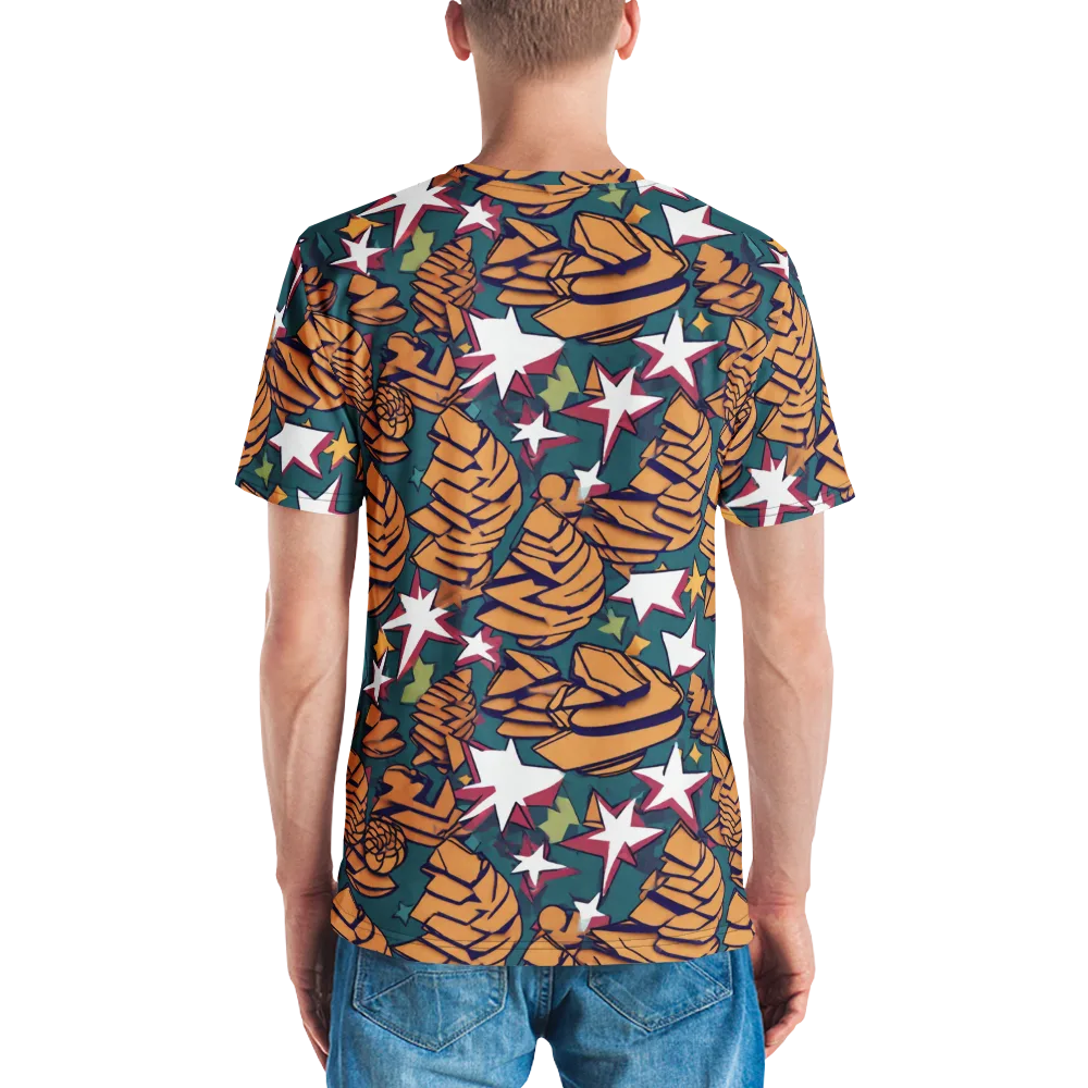 Starlit Shells on Men's Crew Neck T-Shirt — Back