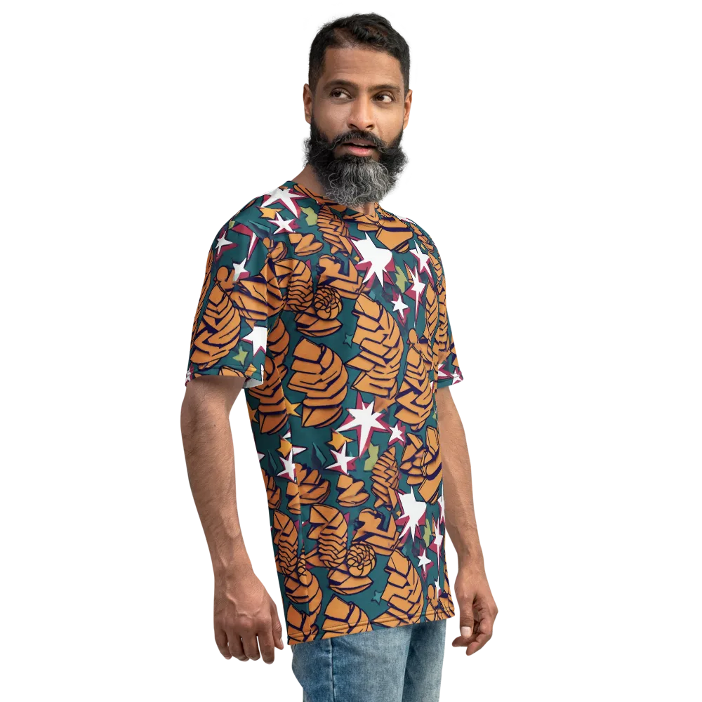 Starlit Shells on Men's Crew Neck T-Shirt — Right