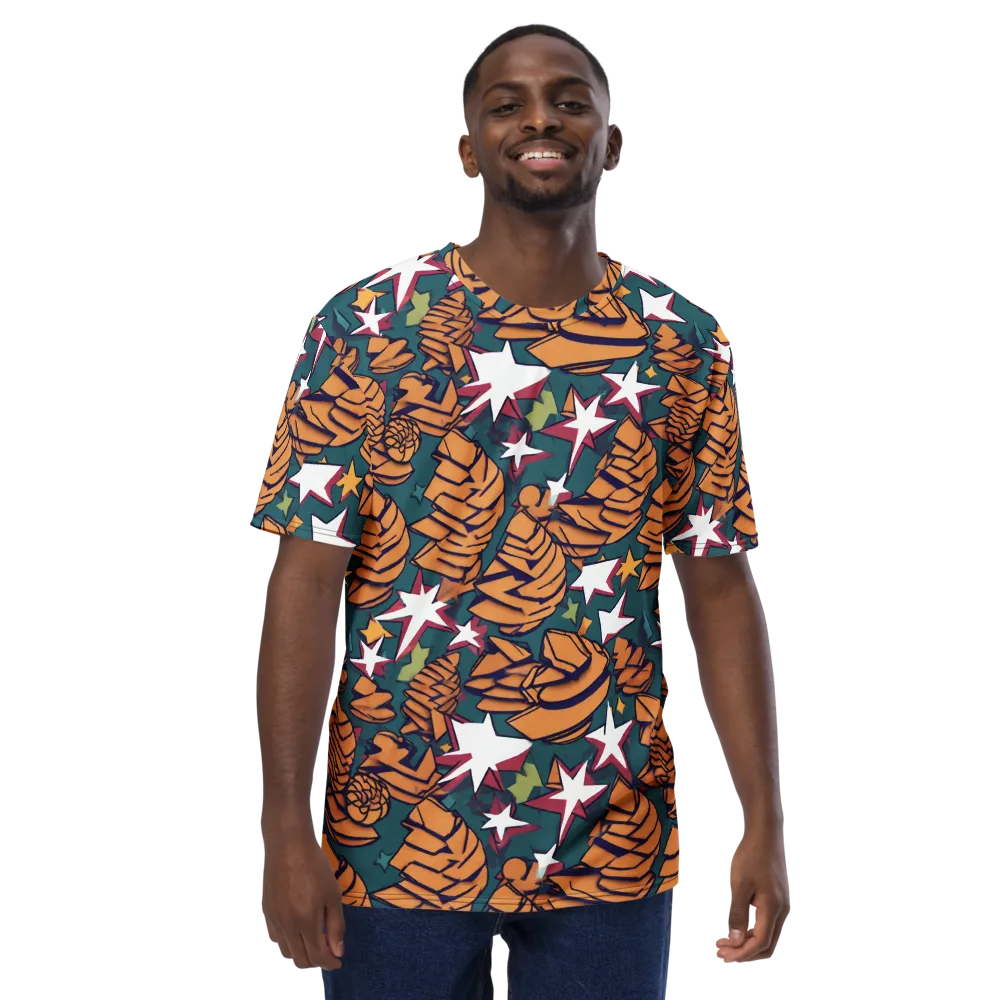 Starlit Shells on Men's Crew Neck T-Shirt — Front
