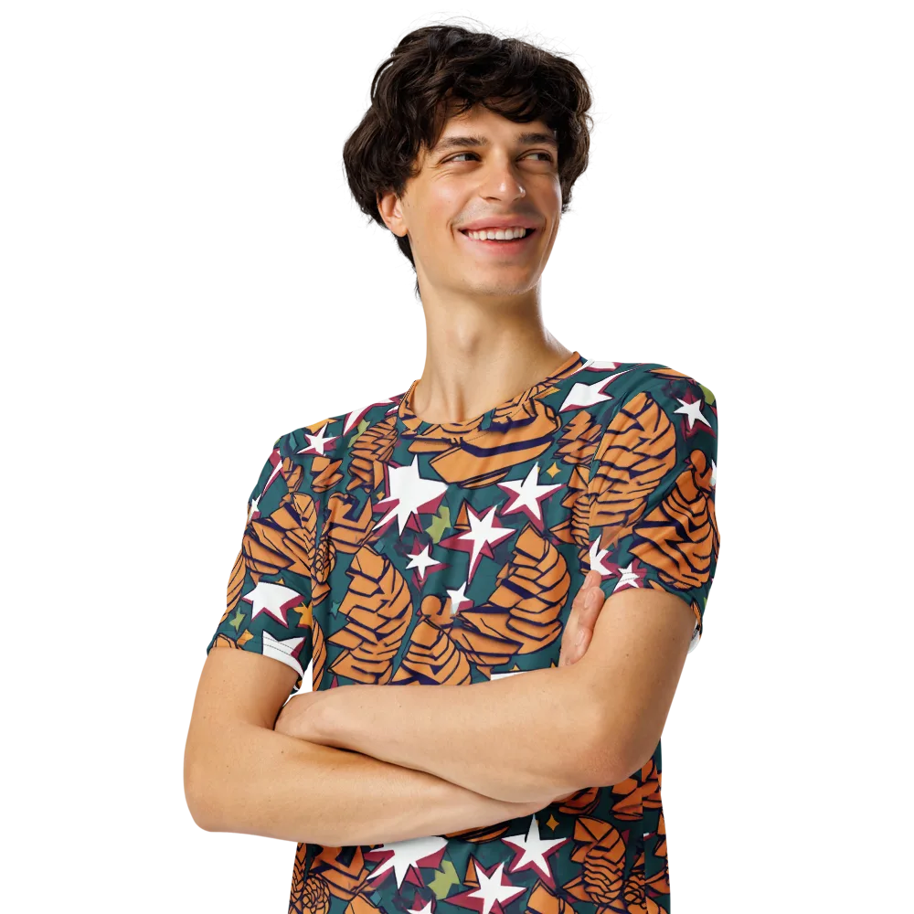 Starlit Shells on Men's Crew Neck T-Shirt — Left Front