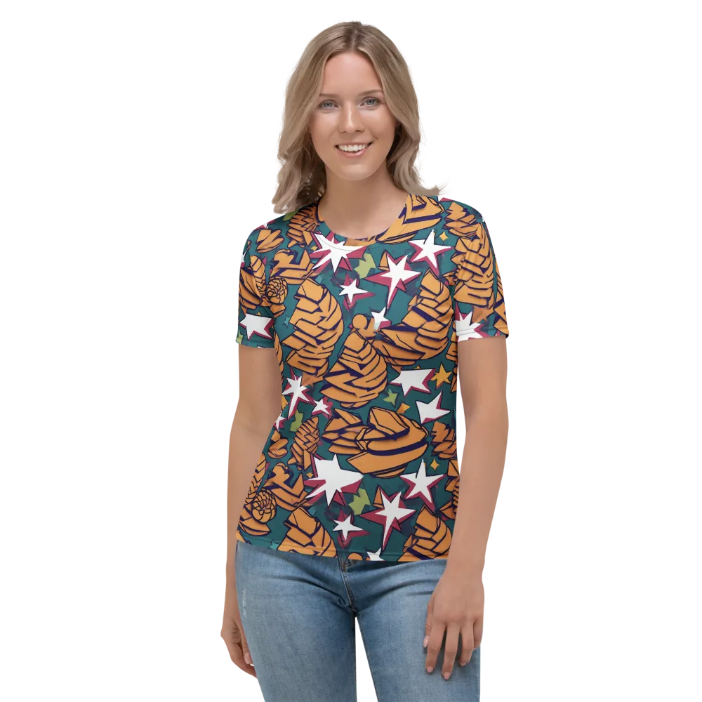 Starlit Shells on Women's Crew Neck T-Shirt — Front