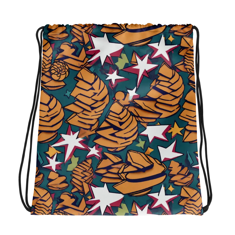 Starlit Shells on Drawstring Bag — Photo