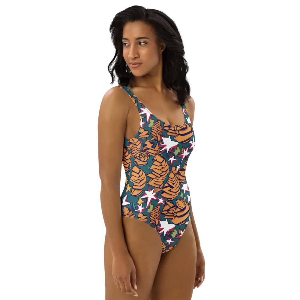 Starlit Shells on One-Piece Swimsuit — Right