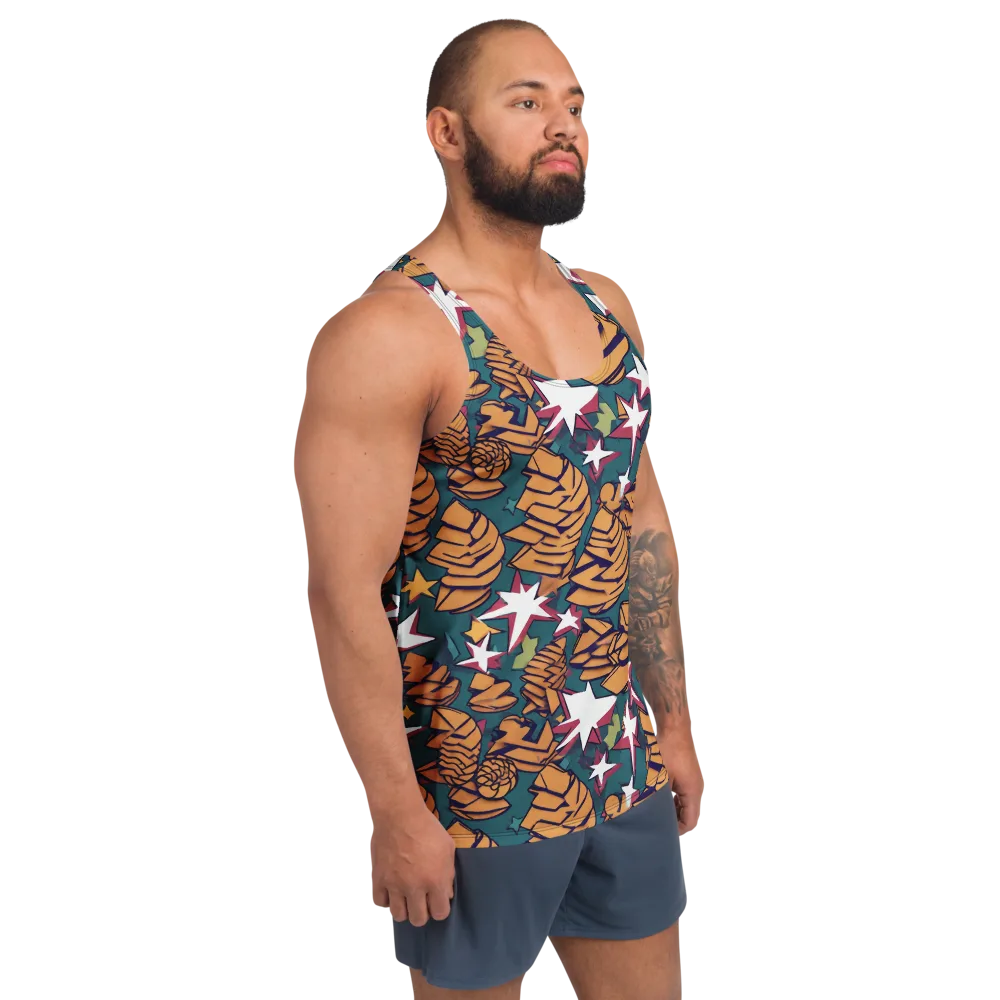 Starlit Shells on Men's Tank Top — Right Front