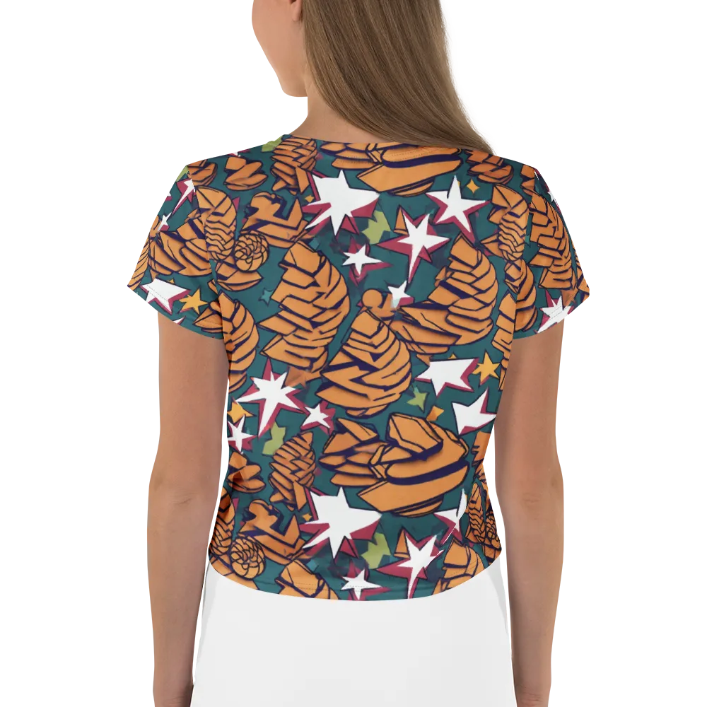 Starlit Shells on Crop Tee — Back