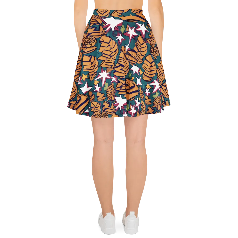 Starlit Shells on Skater Skirt — Back