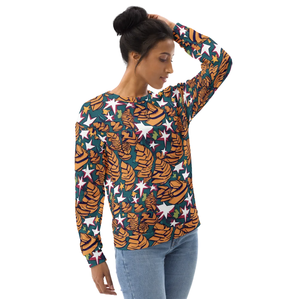 Starlit Shells on Sweatshirt — Right Front