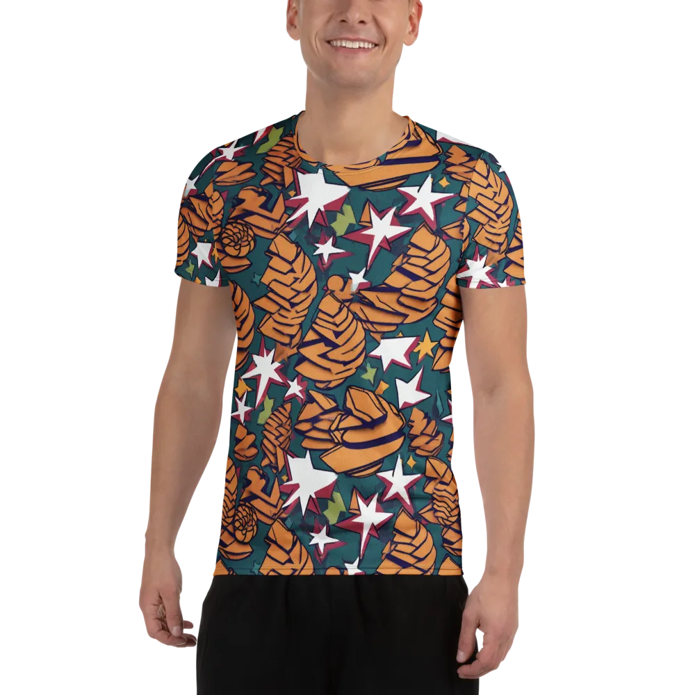 Starlit Shells on Men's Athletic T-Shirt — Front