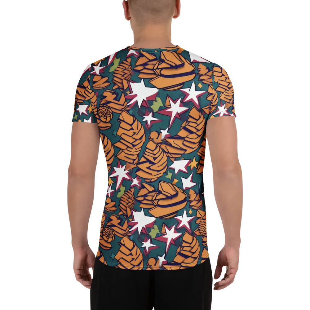 Starlit Shells on Men's Athletic T-Shirt — Back
