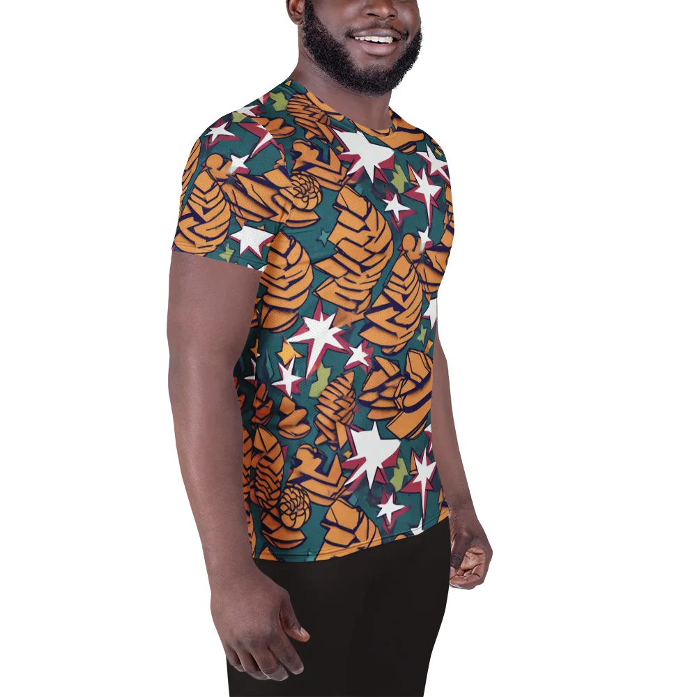 Starlit Shells on Men's Athletic T-Shirt — Right