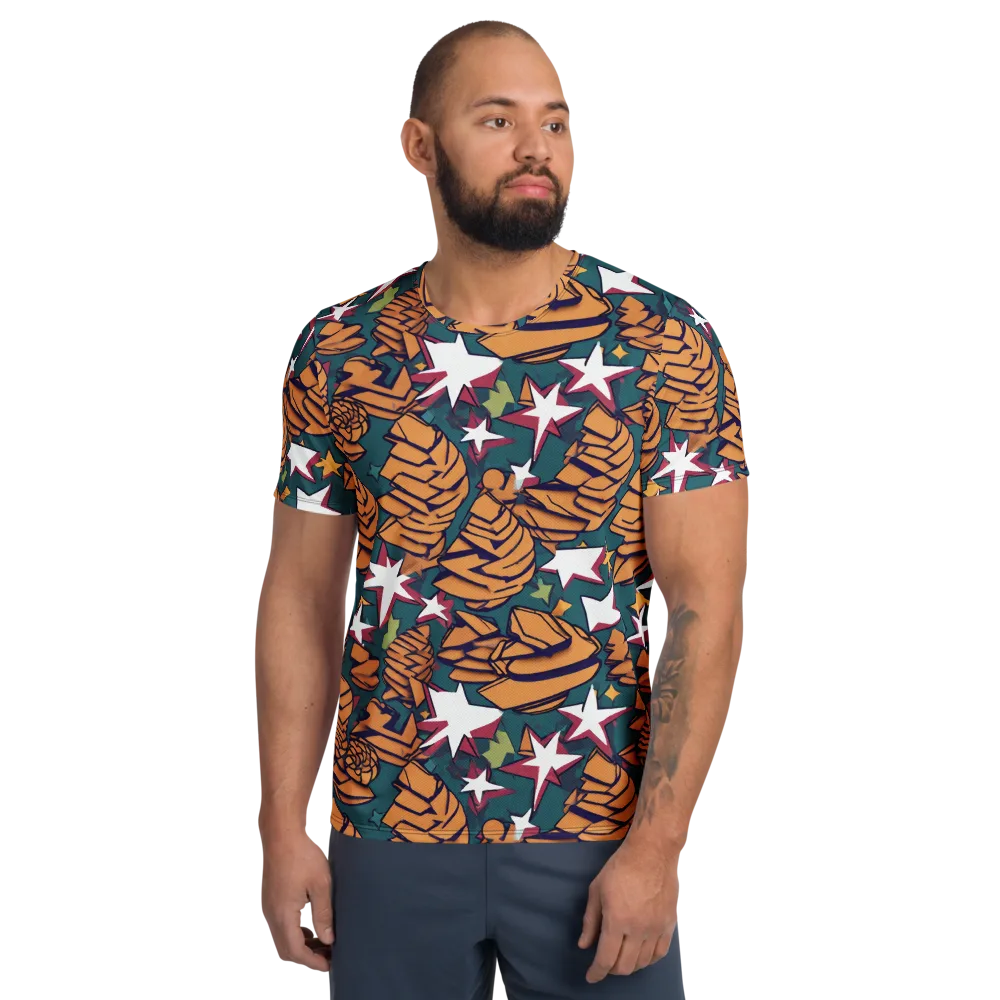 Starlit Shells on Men's Athletic T-Shirt — Front
