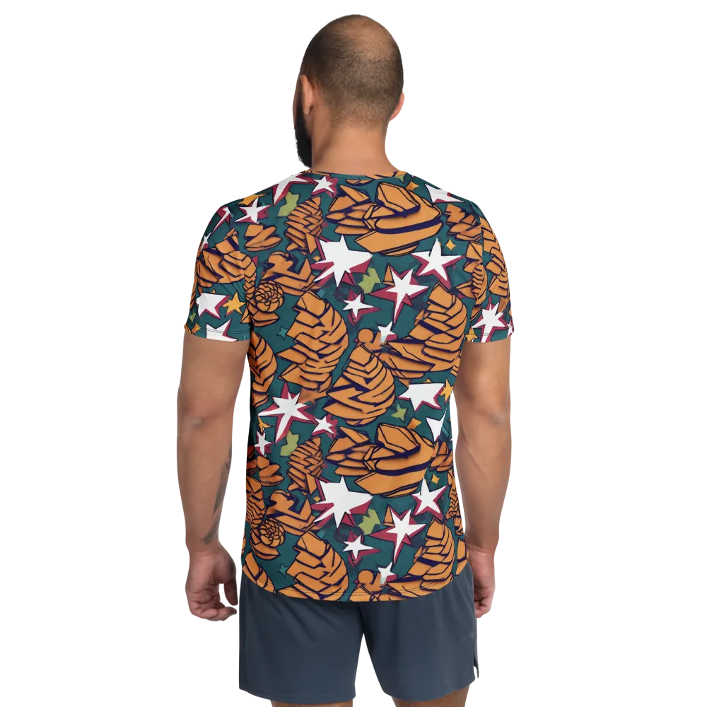Starlit Shells on Men's Athletic T-Shirt — Back