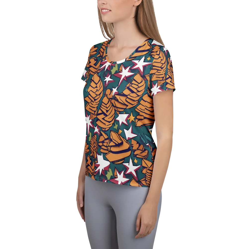 Starlit Shells on Women's Athletic T-Shirt — Left