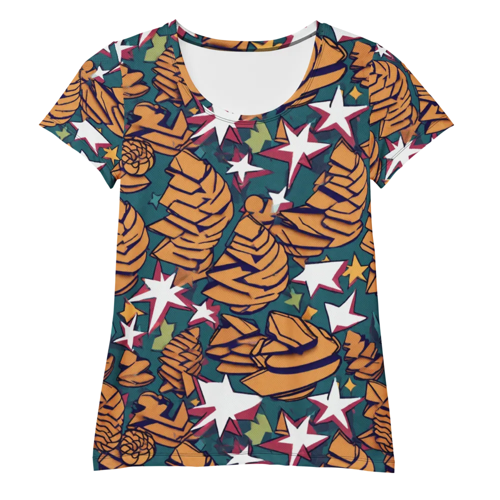 Starlit Shells on Women's Athletic T-Shirt — Front