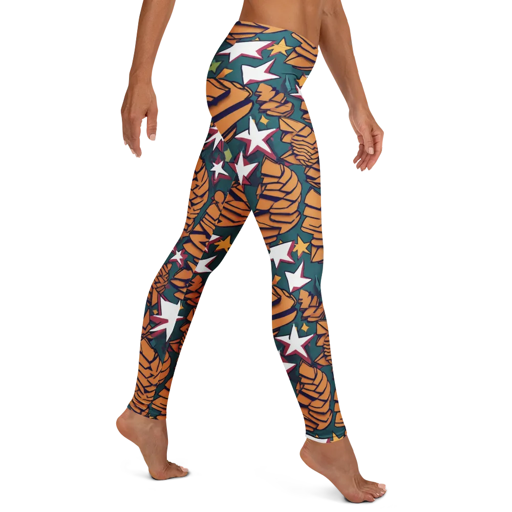 Starlit Shells on Leggings — Right