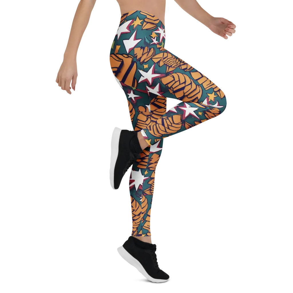 Starlit Shells on Leggings — Right