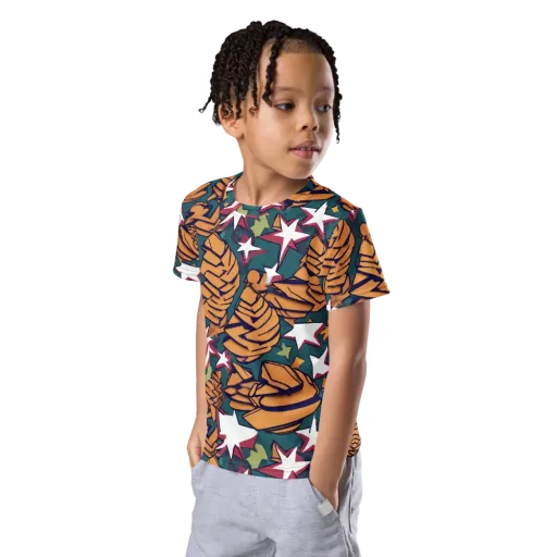 Starlit Shells on a Kids Crew Neck T-Shirt