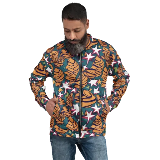 Starlit Shells on a Bomber Jacket