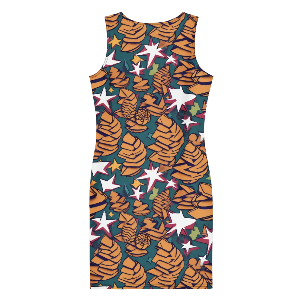 Starlit Shells on Bodycon Dress — Back