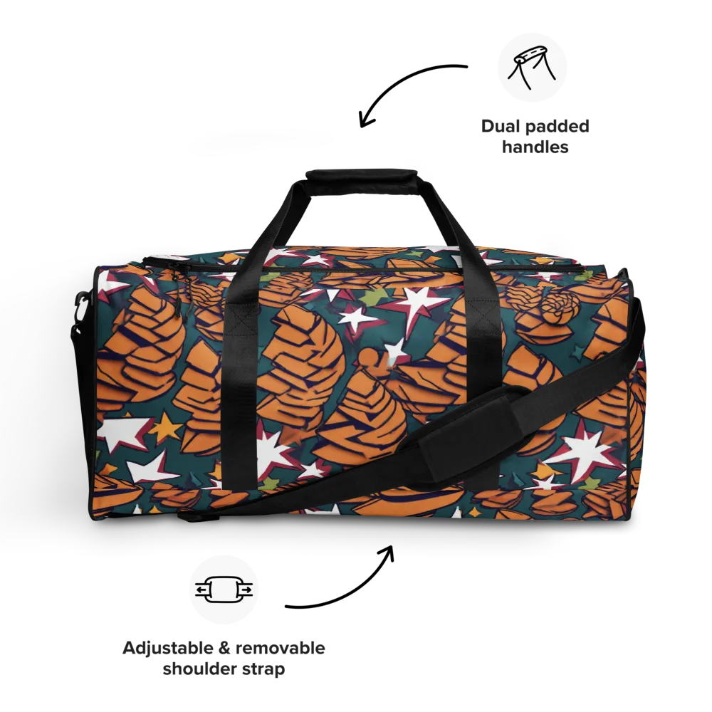 Starlit Shells on Duffle Bag — Front