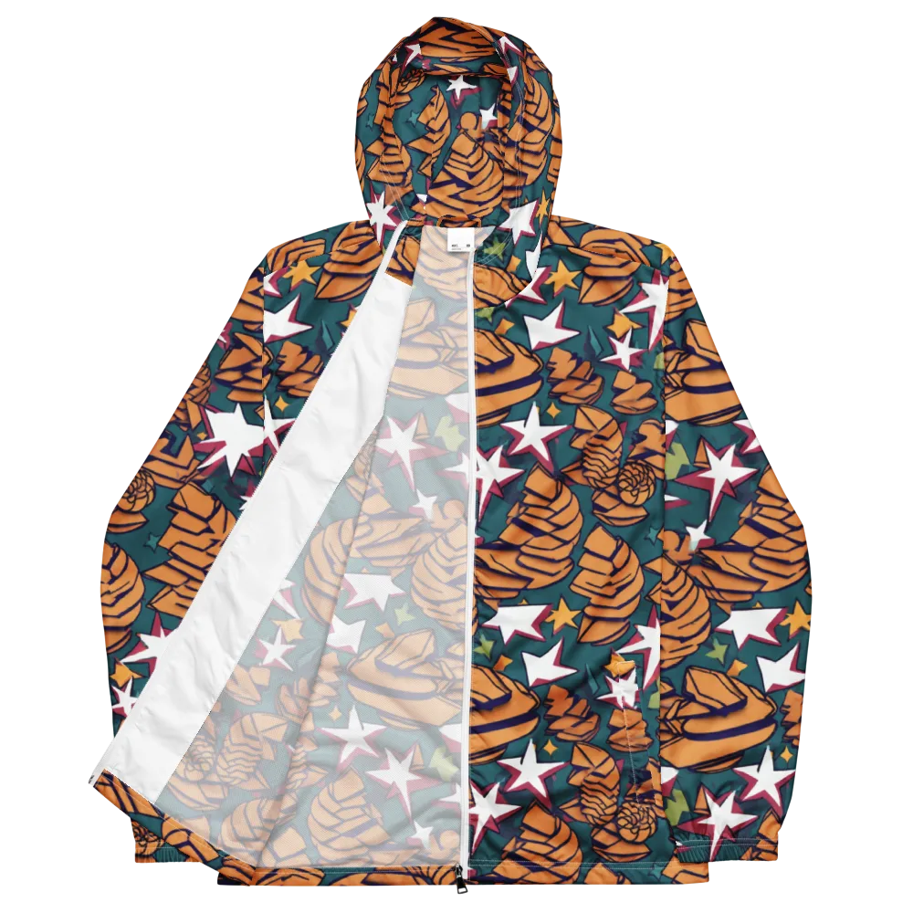 Starlit Shells on Men's Windbreaker — Front