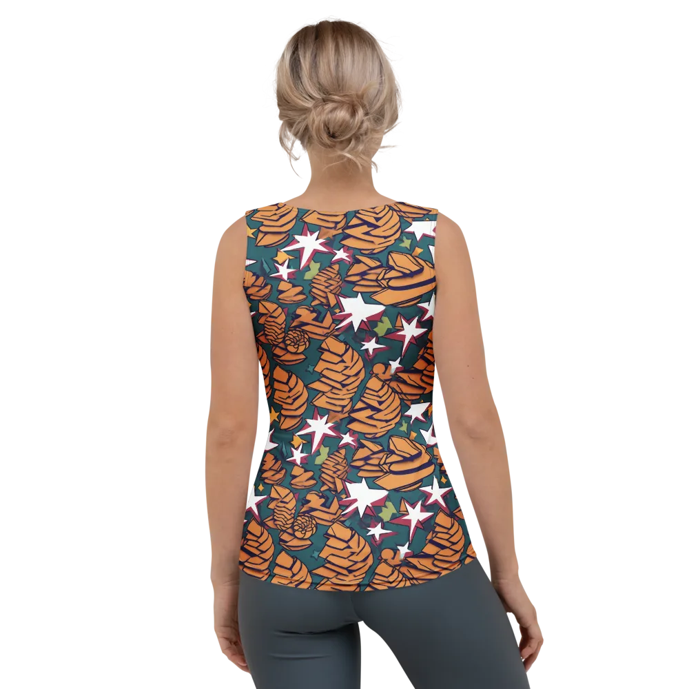 Starlit Shells on Women's Tank Top — Back