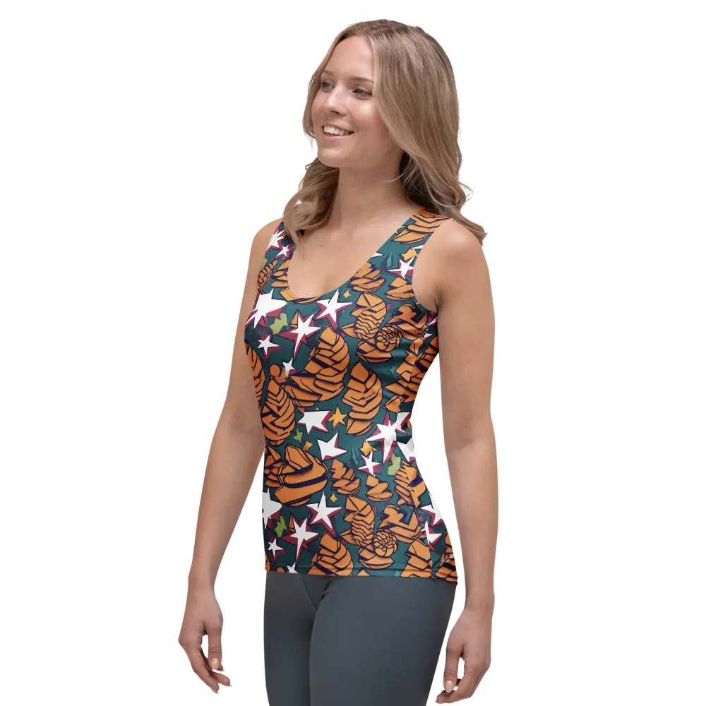 Starlit Shells on Women's Tank Top — Left Front