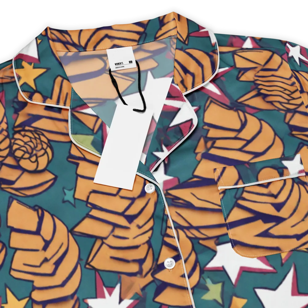 Starlit Shells on Women's Short Sleeve Pajama Top — Product details