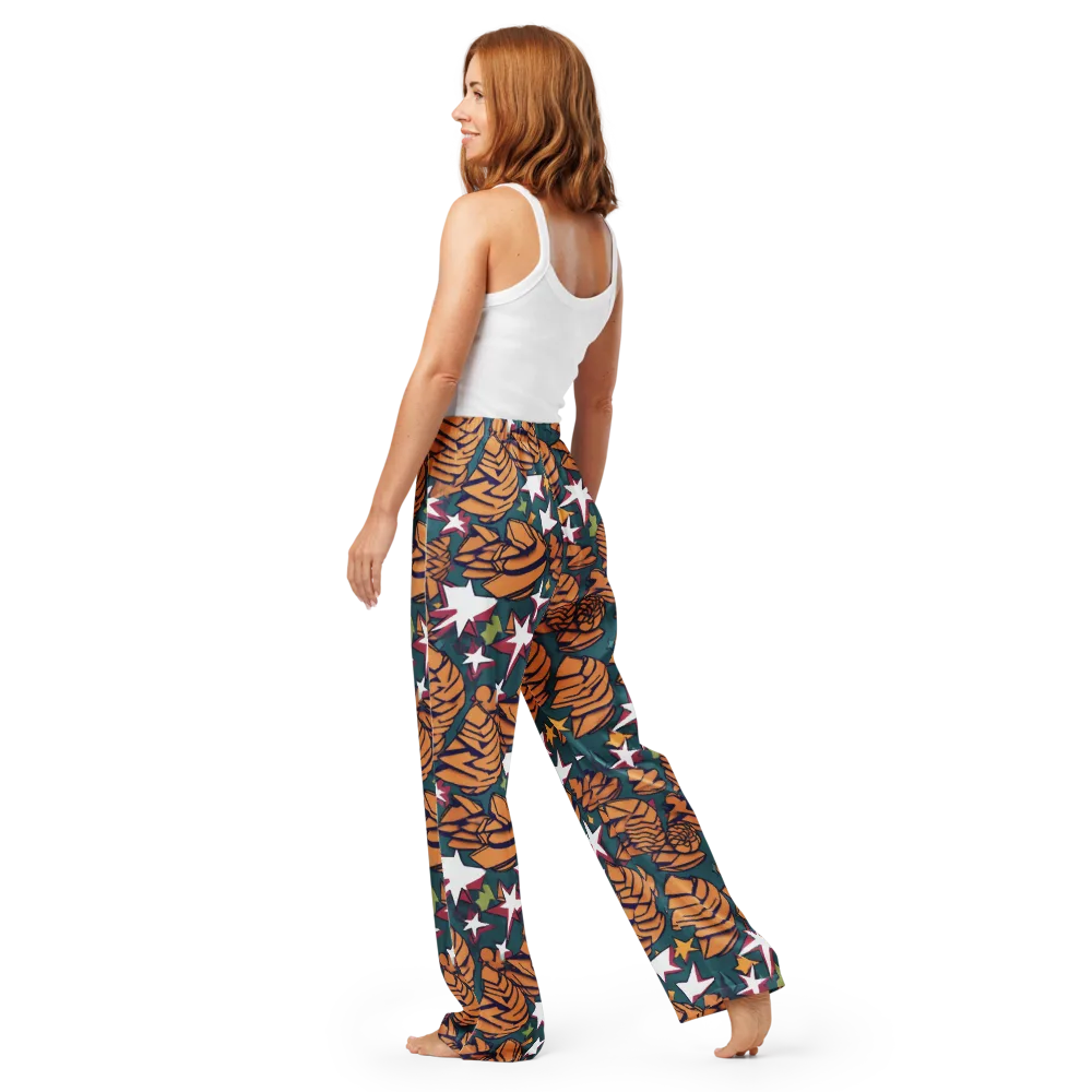 Starlit Shells on Women's Pajama Pants — Back