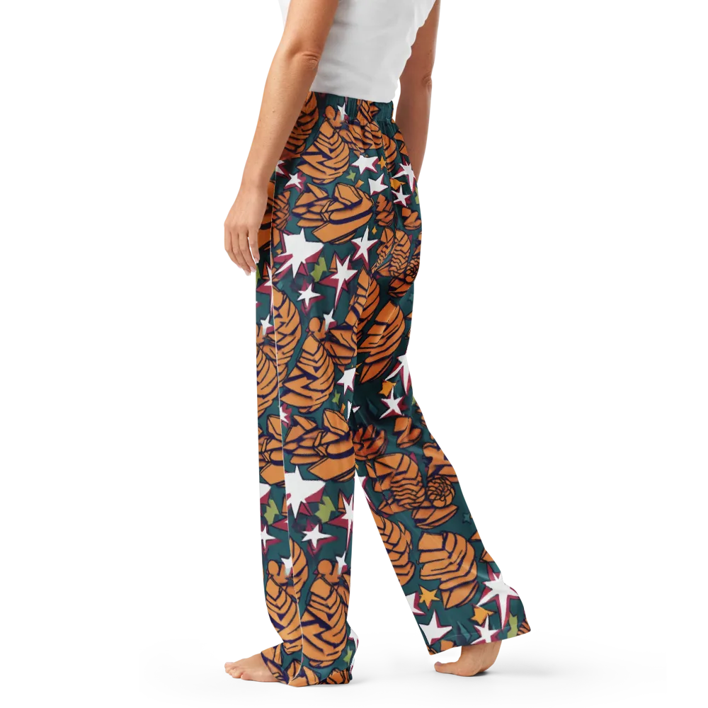 Starlit Shells on Women's Pajama Pants — Left