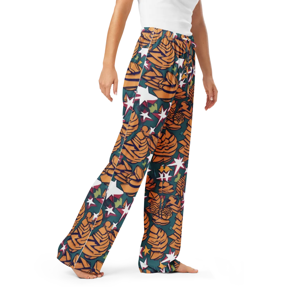 Starlit Shells on Women's Pajama Pants — Right Front