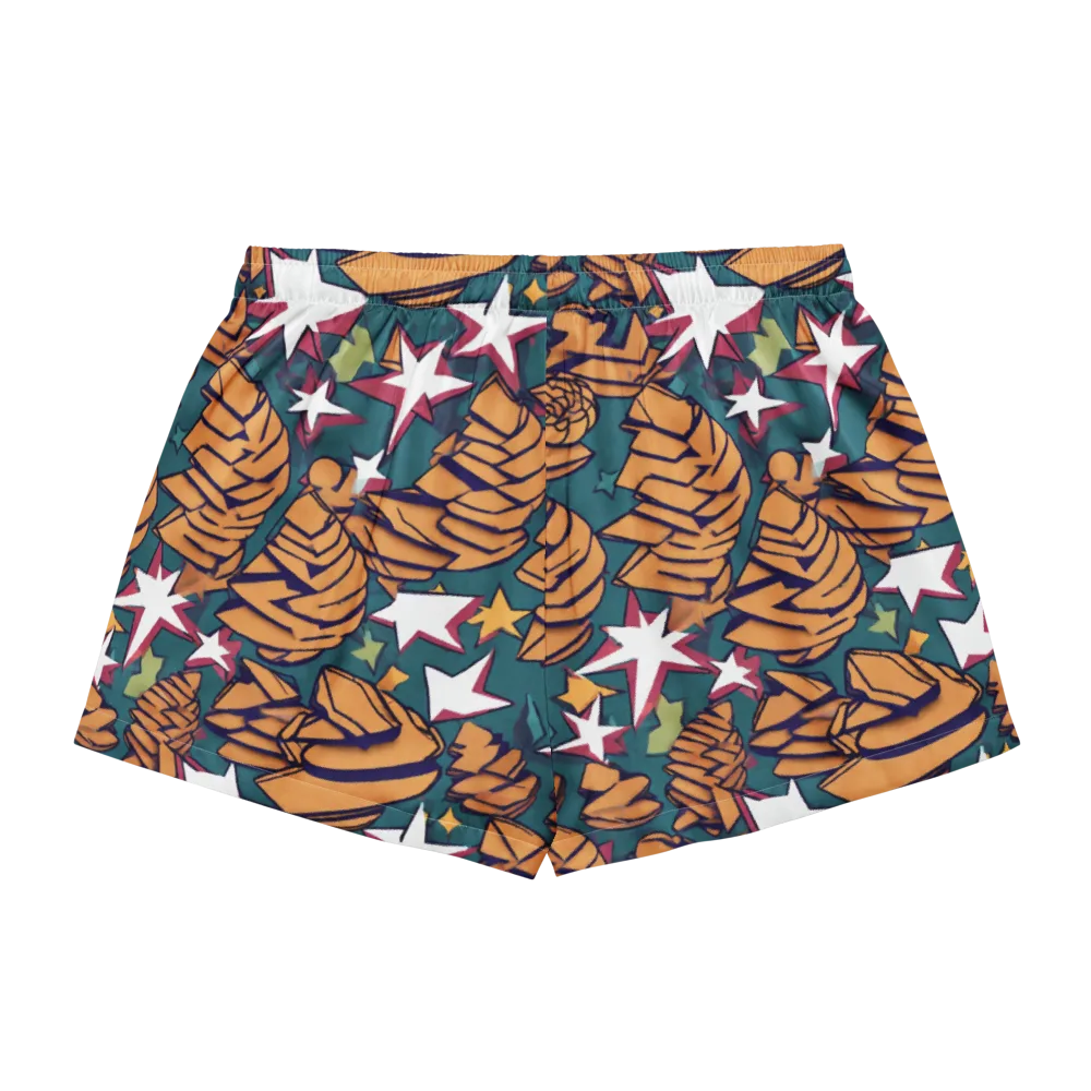 Starlit Shells on Women's Pajama Shorts — Back