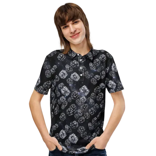 Cosmic Cone Constellation on a Men's Slim Fit Polo Shirt