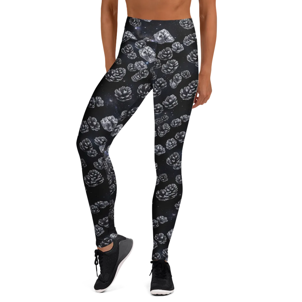Cosmic Cone Constellation on Yoga Leggings — Front