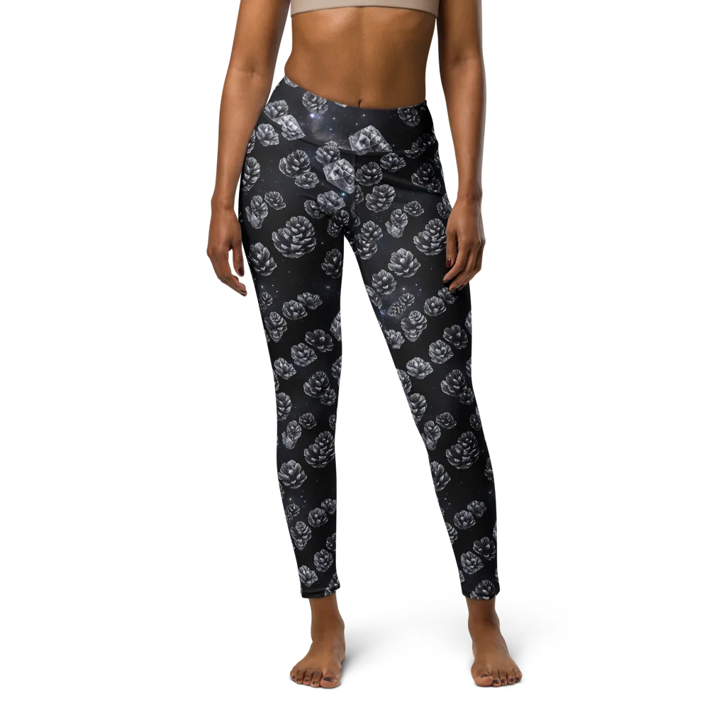 Cosmic Cone Constellation on Yoga Leggings — Front