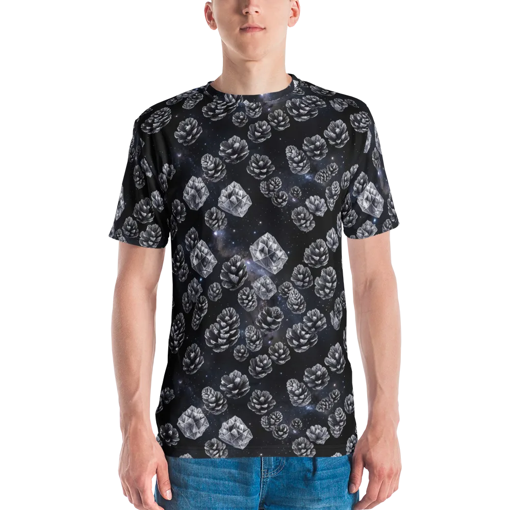 Cosmic Cone Constellation on Men's Crew Neck T-Shirt — Front