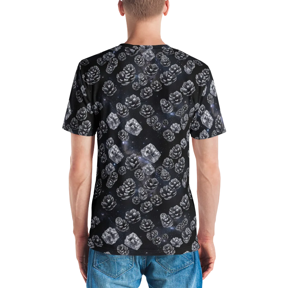 Cosmic Cone Constellation on Men's Crew Neck T-Shirt — Back