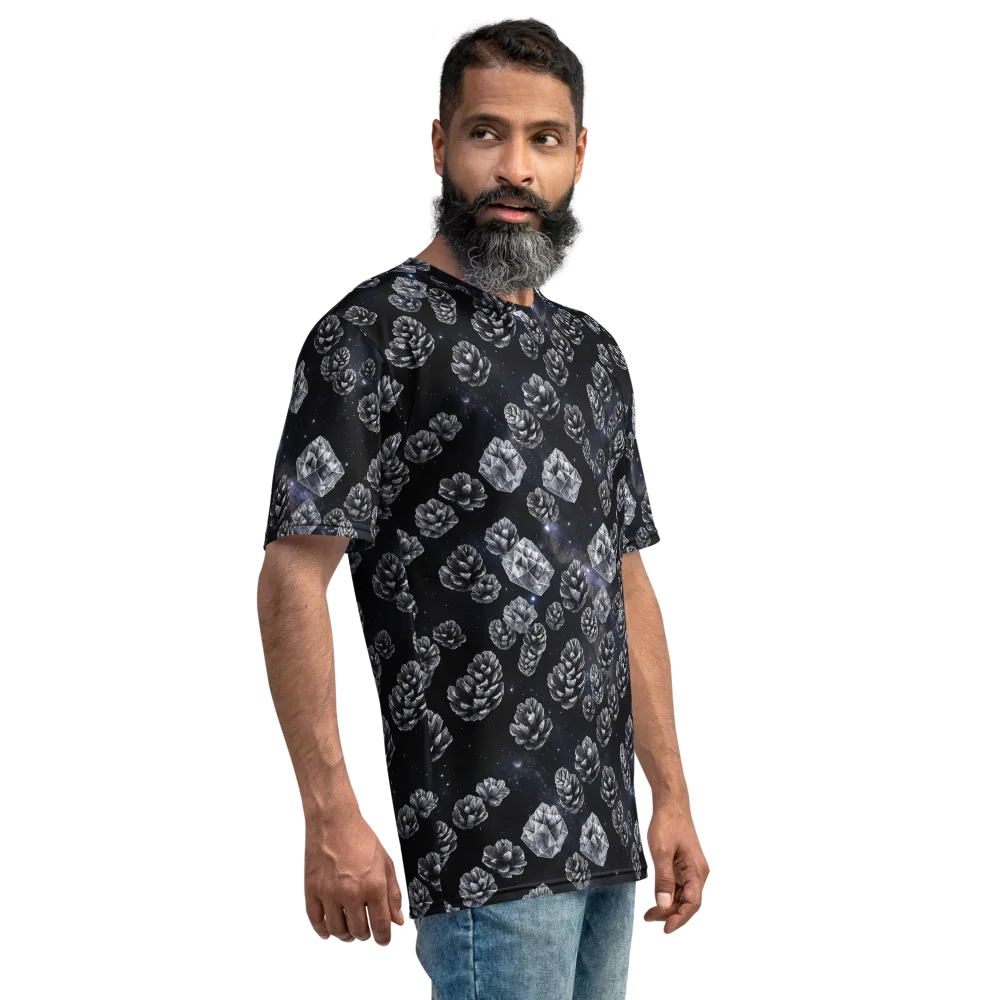 Cosmic Cone Constellation on Men's Crew Neck T-Shirt — Right
