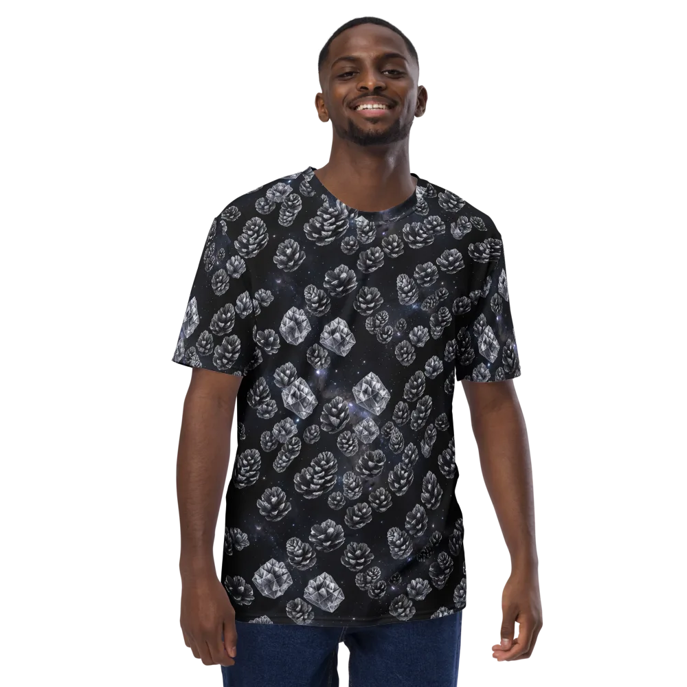 Cosmic Cone Constellation on Men's Crew Neck T-Shirt — Front