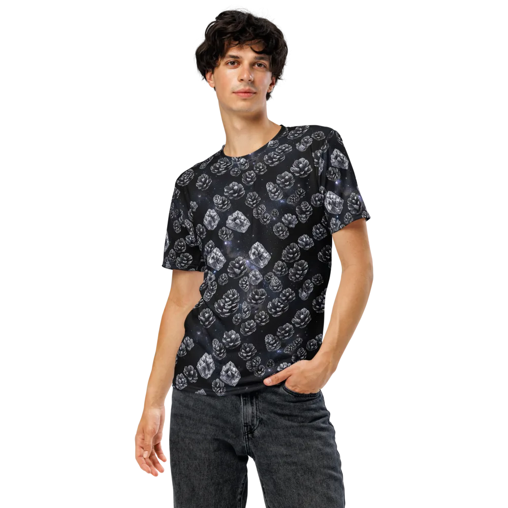 Cosmic Cone Constellation on Men's Crew Neck T-Shirt — Front