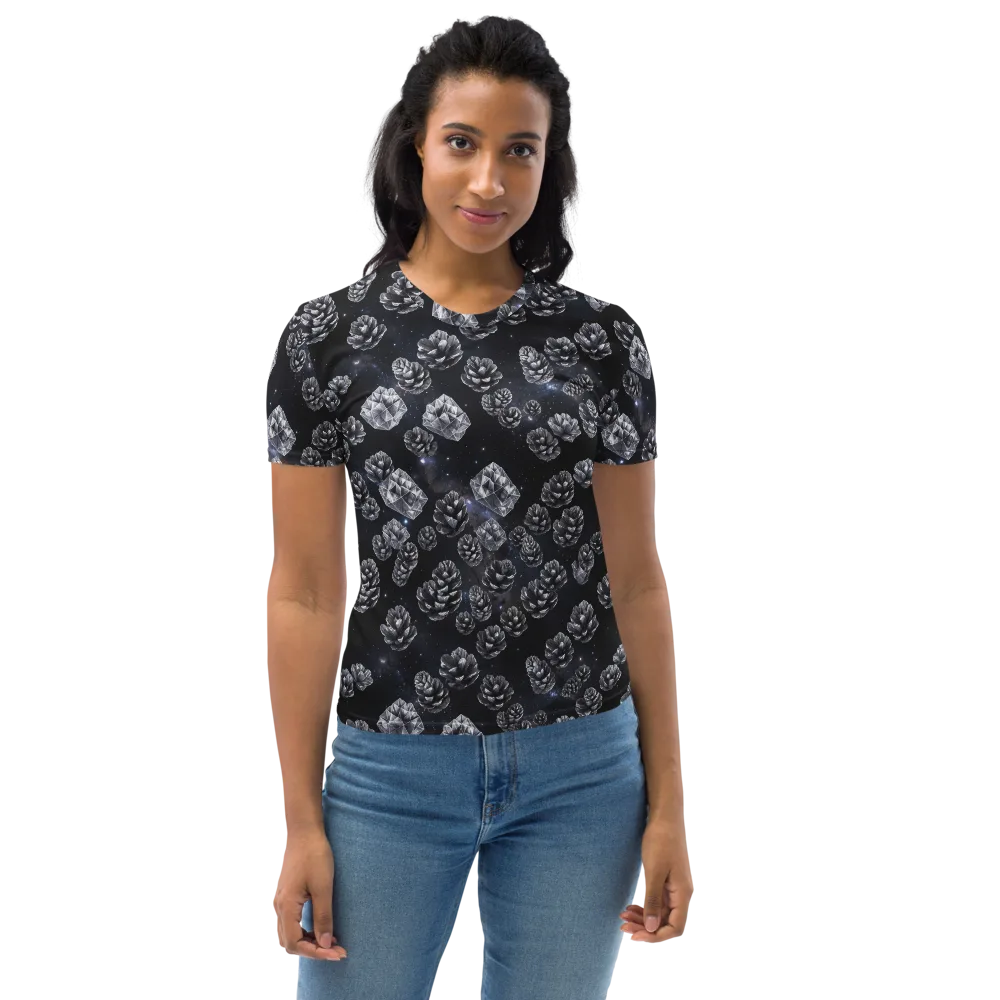 Cosmic Cone Constellation on Women's Crew Neck T-Shirt — Front