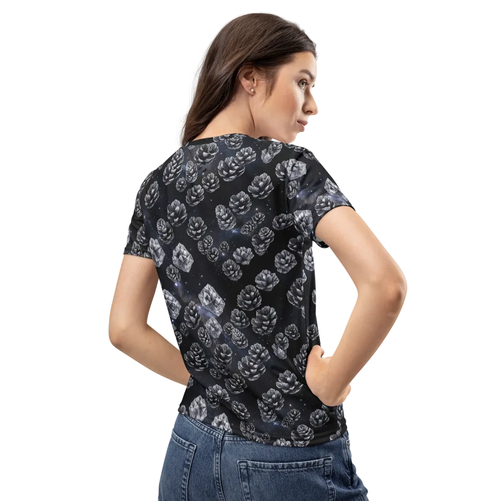 Cosmic Cone Constellation on Women's Crew Neck T-Shirt — Back