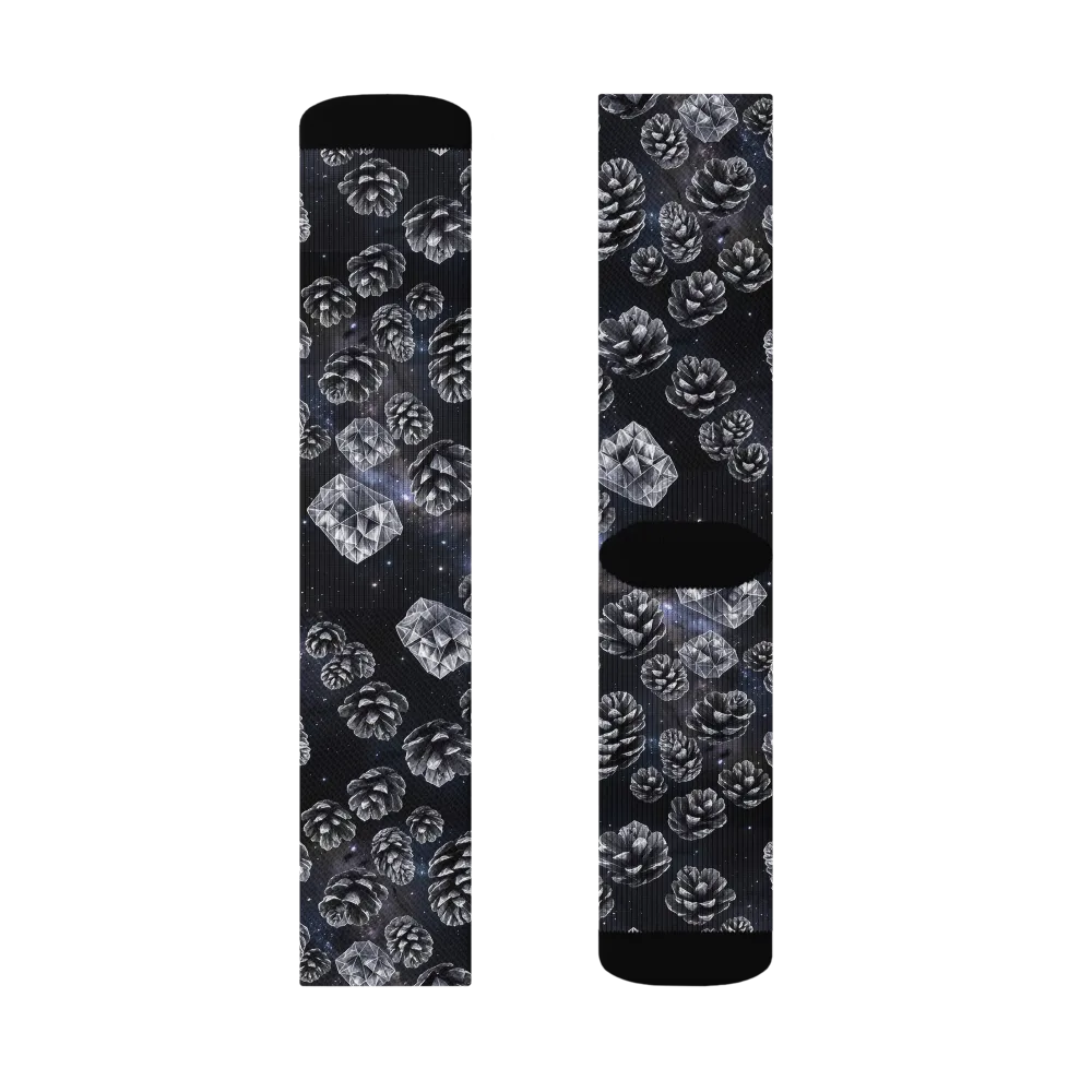 Cosmic Cone Constellation on Socks — Left Sock